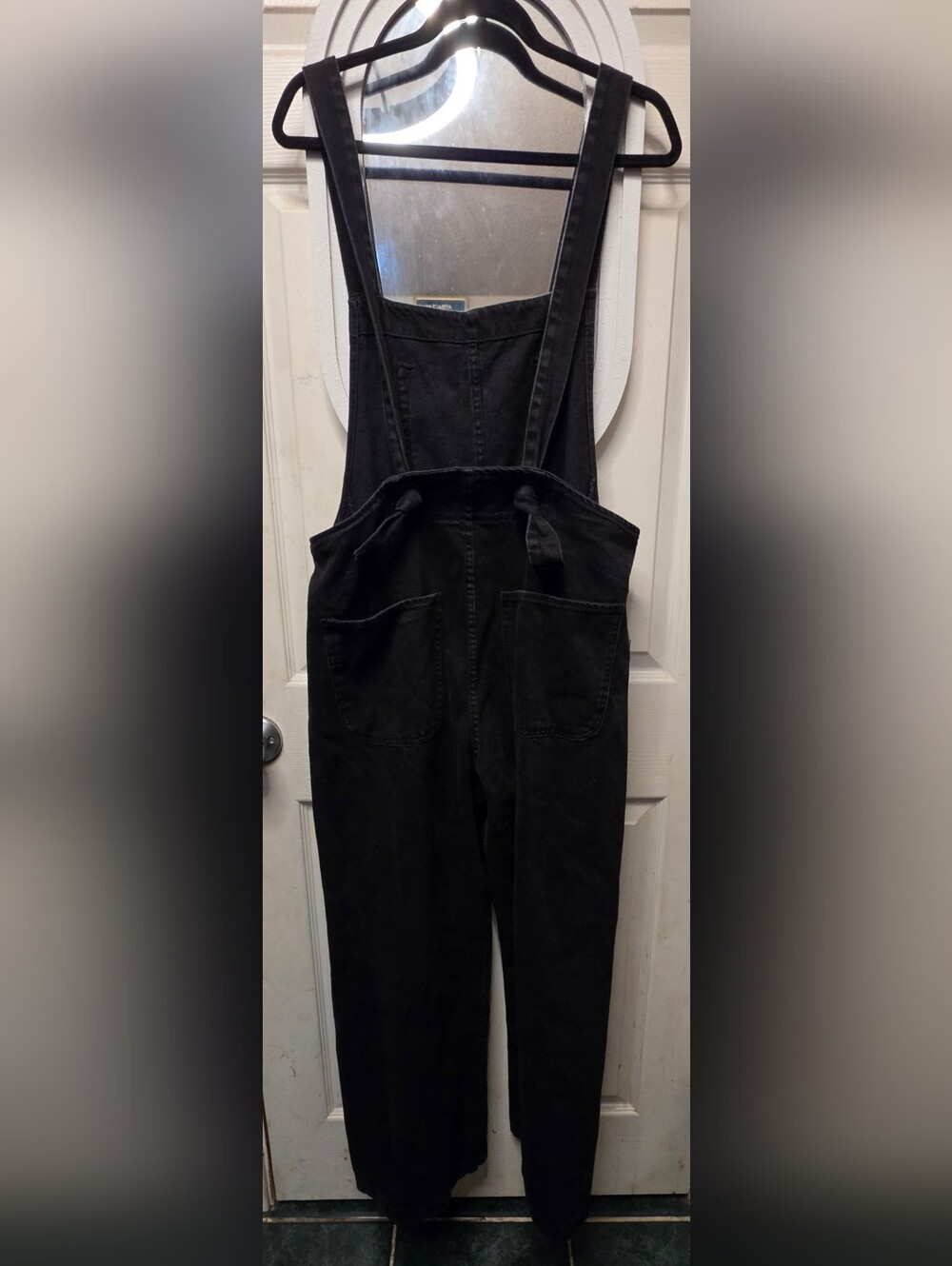 Free People Women’s Black Denim Overalls Jumpsuit - Picture 2 of 4